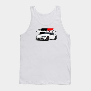 Car Supra 5th Generation GR A90 white Tank Top